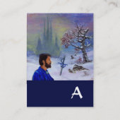 MEDITUNG EINES NIGHT-Monogramms Visitenkarte (Rückseite)