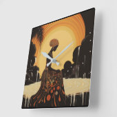 MEDITUNG Nr. 3 Quadratische Wanduhr (Winkel)