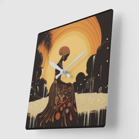 MEDITUNG Nr. 3 Quadratische Wanduhr (Winkel)