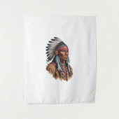 Medium (50" x 60") Tapestry - Indianer Wandteppich (Vorderseite)