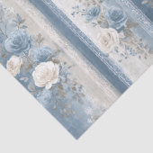 Medium Baby Blue Strip & Lace Seidenpapier (Detail)