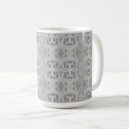 Medium Birch Tree Bark Patterned Kaffeetasse (VorderseiteRechts)