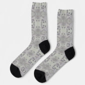 Medium Birch Tree Bark Patterned Socken (Linkes Detail)