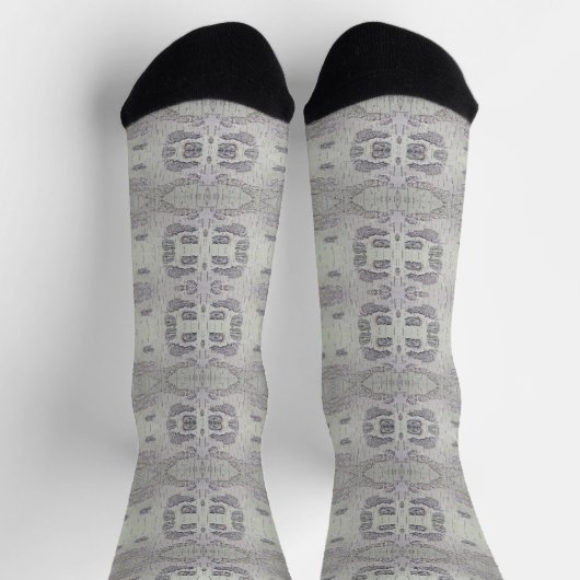 Medium Birch Tree Bark Patterned Socken (Oben)