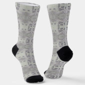 Medium Birch Tree Bark Patterned Socken (Gewinkelt)