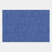 Medium Blue Linen Geschenkpapier Set (Vorderseite 3)