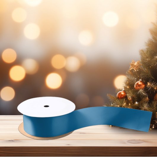 Medium Blue Satin Ribbon Satinband