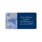 Medium Blue Trees Wedding Address Labels Adressaufkleber (Vorne)