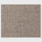 Medium Brown Linen Geschenkpapier (Flach)