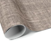 Medium Brown Linen Geschenkpapier (Rolleneckpunkt)