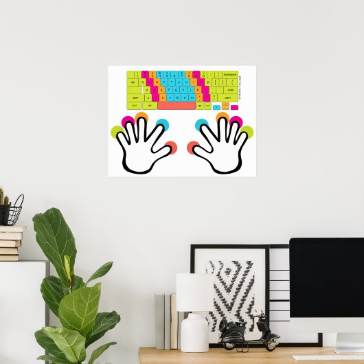 Medium Chromebook Keyboard Poster (Heimbüro)