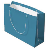 Medium Cyan Blue Large Gift Bag Große Geschenktüte (Rückseite Schrägansicht)