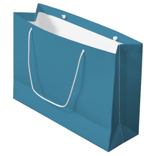 Medium Cyan Blue Large Gift Bag Große Geschenktüte (Vorderseite Schrägansicht)