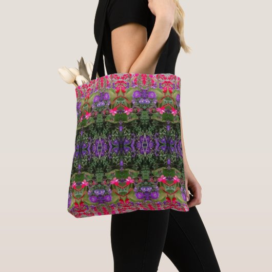 Medium des Kaleidoskop-Blumen-Muster-2 Tasche (Von Nahem)