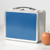 Medium Electric Blue Solid Color Metall Brotdose (Beispiel)