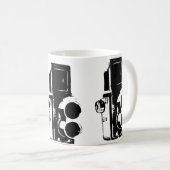MEDIUM FORMAT RETRO FOTO CAMERA STENCIL KAFFEETASSE (VorderseiteRechts)