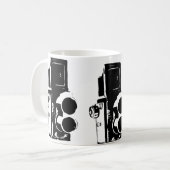 MEDIUM FORMAT RETRO FOTO CAMERA STENCIL  KAFFEETASSE (Vorderseite Links)