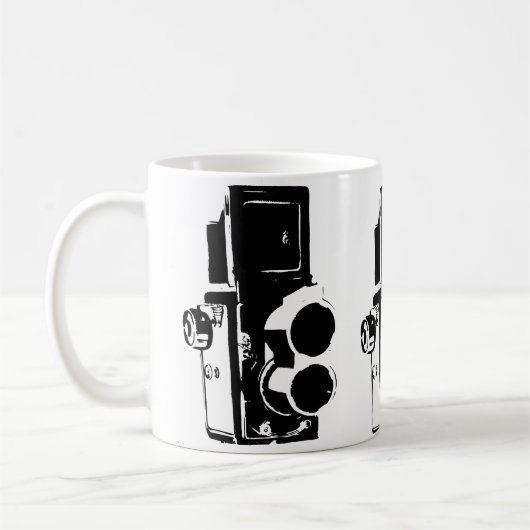 MEDIUM FORMAT RETRO FOTO CAMERA STENCIL KAFFEETASSE (Links)