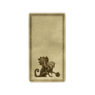 Medium Griffon Apothecary Label Adressaufkleber