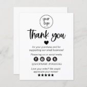 Medium - Modern Minimal Thank You For Your Order (Vorne/Hinten)