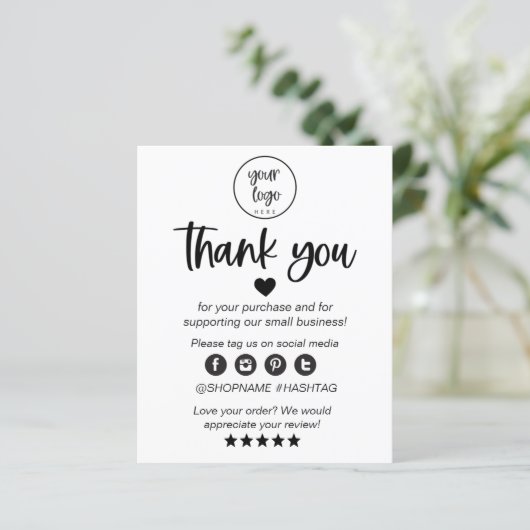 Medium - Modern Minimal Thank You For Your Order (Stehend Vorderseite)