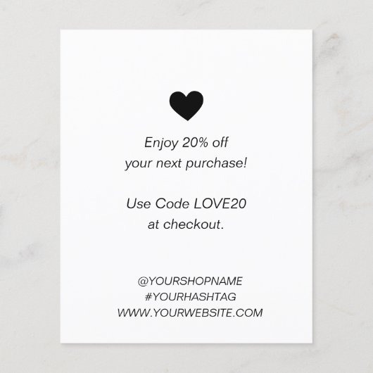 Medium - Modern Minimal Thank You For Your Order (Rückseite)