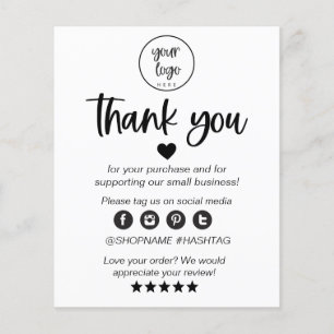 Medium - Modern Minimal Thank You For Your Order