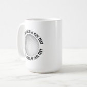 Medium Personalized Text Golf Ball 15 oz. Custom Kaffeetasse (Vorderseite Links)