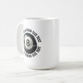 Medium Personalized Text Pool 8 Ball 15 oz. Custom Kaffeetasse (Vorderseite Links)