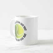 Medium Personalized Text Tennis Ball  11oz. Custom Kaffeetasse (Vorderseite Links)