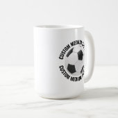 Medium Personalized Text Tennis Ball 15 oz. Custom Kaffeetasse (VorderseiteRechts)