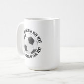 Medium Personalized Text Tennis Ball 15 oz. Custom Kaffeetasse (Vorderseite Links)