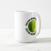 Medium Personalized Text Tennis Ball 15 oz. Custom Kaffeetasse (VorderseiteRechts)