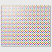 Medium Rainbow Colored Polka Dots Pattern Geschenkpapier (Flach)