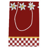 Medium Red Edelweiss Geschenktasche Mittlere Geschenktüte (Rückseite)