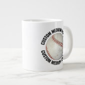 Medium Size Personalized Text Baseball Custom Jumbo-Tasse (Vorderseite Rechts)