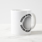 Medium Size Personalized Text Golf Ball Custom Jumbo-Tasse (Vorderseite Rechts)