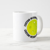 Medium Size Personalized Text Pickleball Custom Jumbo-Tasse (Vorderseite Rechts)