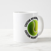 Medium Size Personalized Text Tennis Ball Custom Jumbo-Tasse (Vorderseite Rechts)