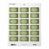 Medium Spring Brocade Horizontal Apothekary Label Adressaufkleber (Vorne)