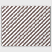 Medium Taupe Diagonal Stripe Geschenkpapier (Flach)