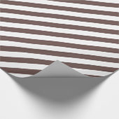 Medium Taupe Diagonal Stripe Geschenkpapier (Ecke)