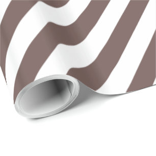 Medium Taupe Diagonal Stripe Geschenkpapier