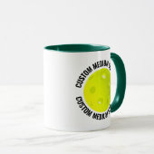 Medium Text H. GREEN Combo 11oz Custom Pickleball Tasse (VorderseiteRechts)