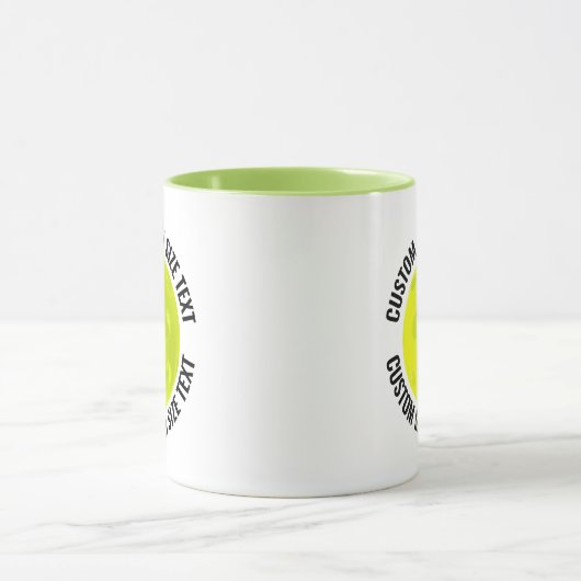 Medium Text LIME Combo 11oz Custom Pickleball wird Tasse (Zentrum)