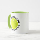 Medium Text LIME Combo 11oz Custom Pickleball wird Tasse (Vorderseite Links)