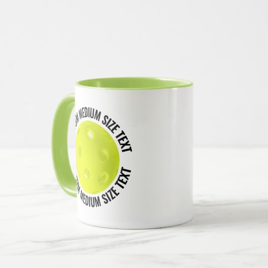 Medium Text LIME Combo 11oz Custom Pickleball wird Tasse (Vorderseite Links)