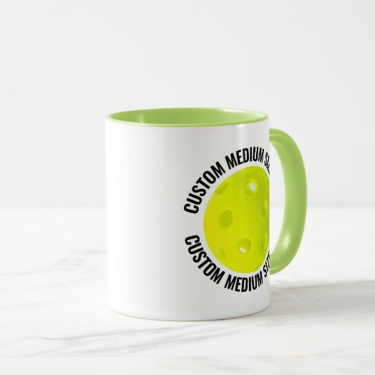 Medium Text LIME Combo 11oz Custom Pickleball wird Tasse (VorderseiteRechts)
