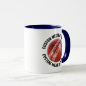 Medium Text MARINEBLAU Combo 11oz Custom Cricket Tasse (VorderseiteRechts)