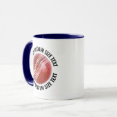 Medium Text MARINEBLAU Combo 11oz Custom Cricket Tasse (Vorderseite Links)